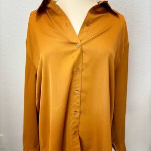 Sanctuary Satin/silk button up blouse
